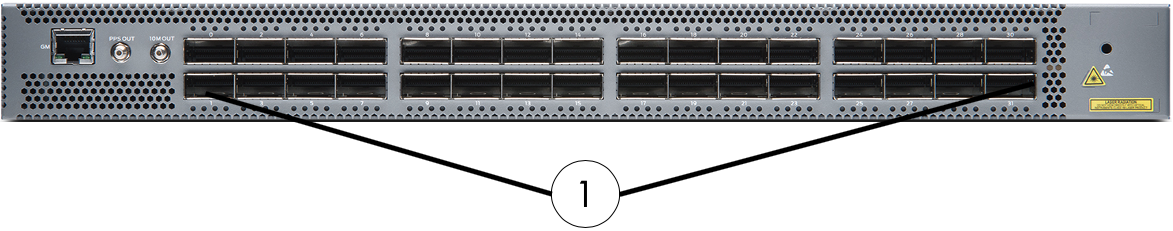 Juniper QFX5200-32C High-Bandwidth Ethernet Data Switch (Front View)