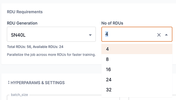 Number of RDUs