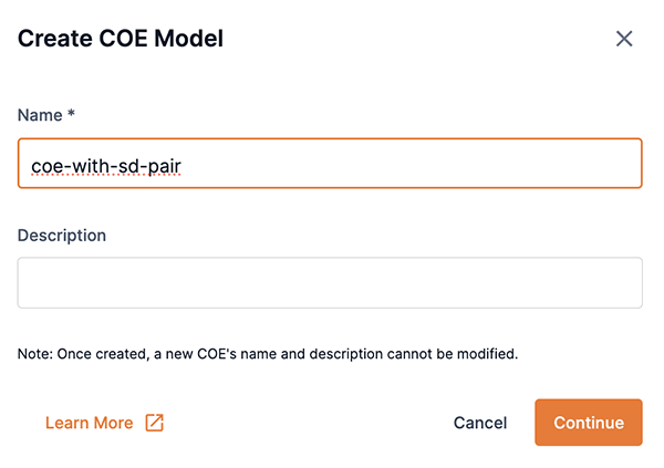 Create CoE model box