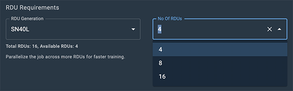 RDU requirements