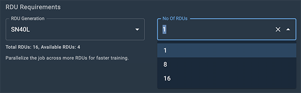 RDU requirements