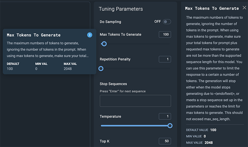 Tuning parameter card