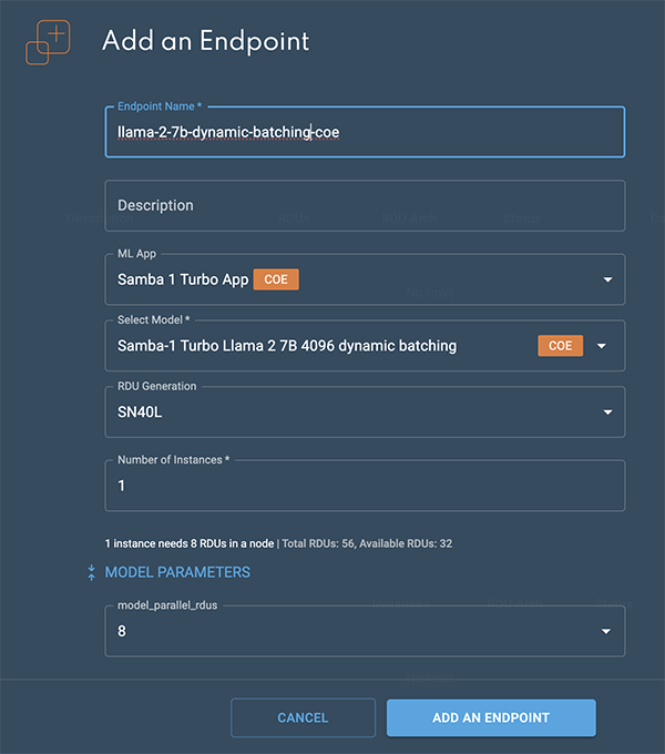 Add a CoE dynamic batching endpoint