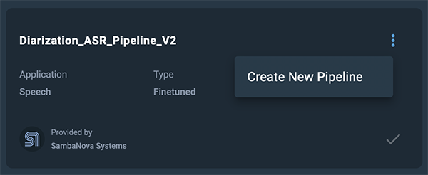 Create new pipeline from preview