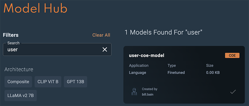 Model Hub preview