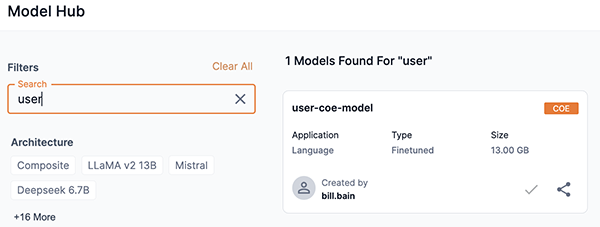 Model Hub preview