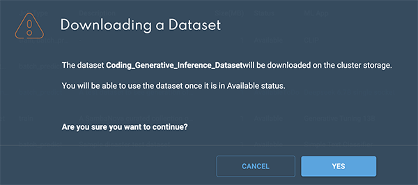 Downloading a dataset box