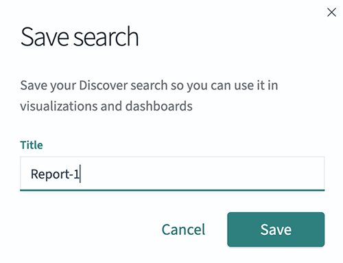 Example OpenSearch save search