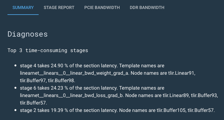 stage summary