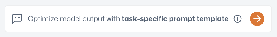 Task-specific prompt template